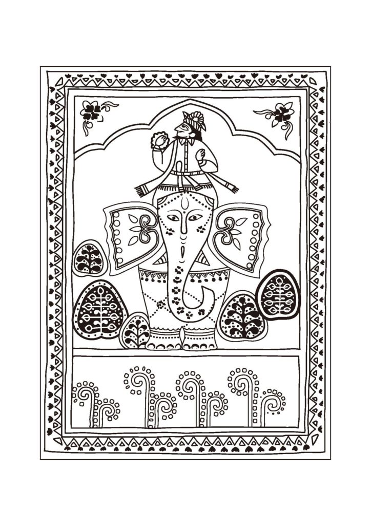 おうちであそぼう ぬりえ 福岡アジア美術館